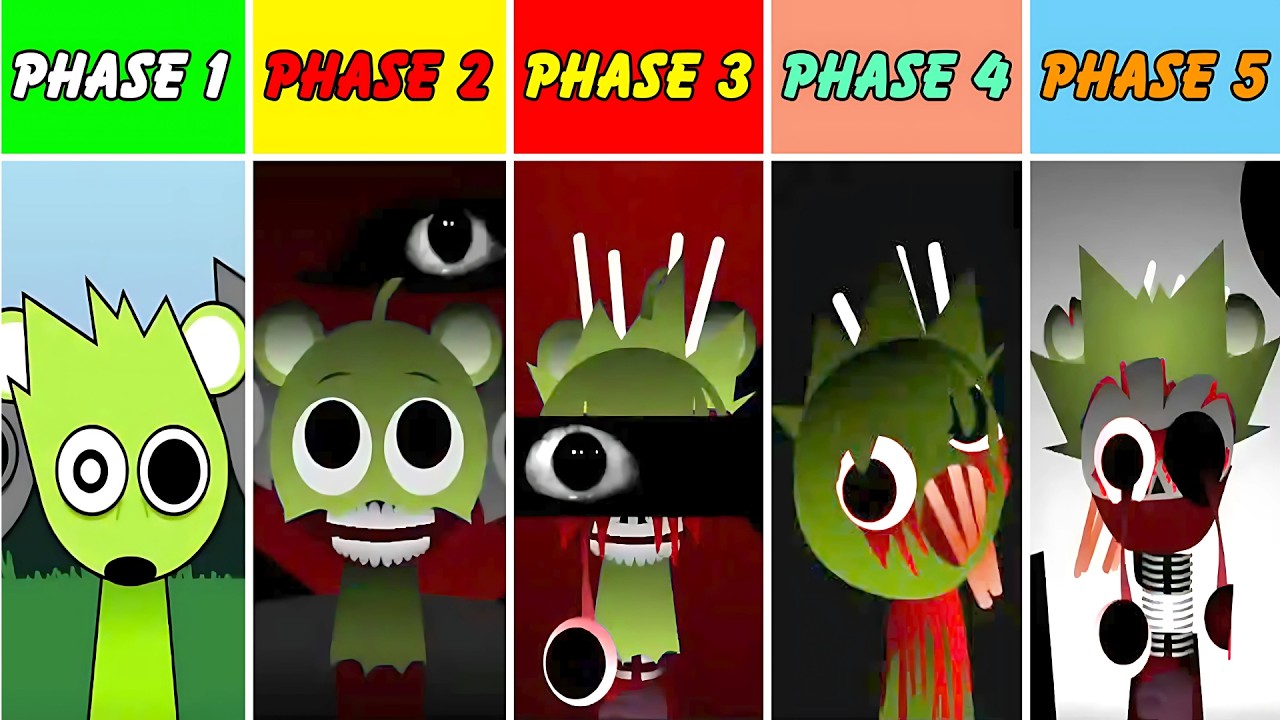 All Phases From Phase 1 to Phase 5 But Everyone is Owakcx In Incredibox Sprunki