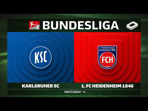 LIVE 🔴 Karlsruher SC vs. 1. FC Heidenheim 1846 | Matchday 10 - Bundesliga 2 2026/27
