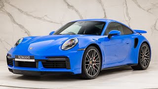 2021 Porsche 911 (992) Turbo - Shark Blue - Walkaround & Interior | Romans International | [4K]