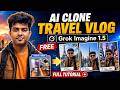 Create Travel Vlog with AI Clone Using Grok Imagine 1.5 For Free | Full Tutorial
