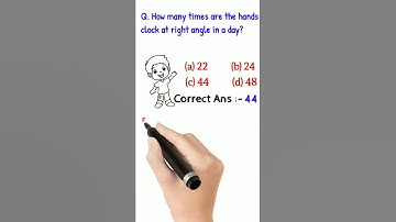 How many times are the hands of a clock at right angle in a day? #shorts