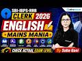 SBI IBPS RRB Clerk English 2026 | Mains Mania | Banking English | By Saba Ma'am