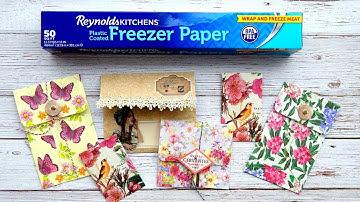 FREEZER PAPER is a GAME CHANGER! How To Use NAPKINS for Junk Journals! 4 PROJECTS! Easy TUTORIAL!