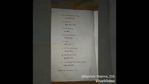 B.com FMO  5th sem. Question paper