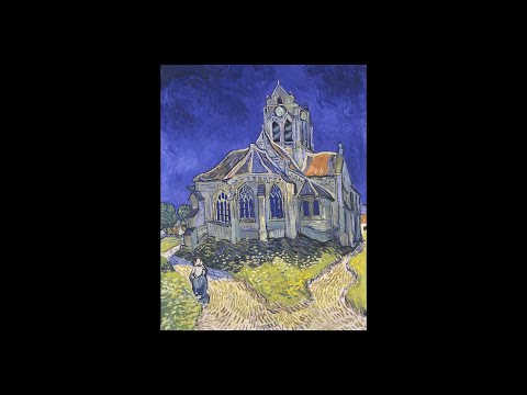 絵画 オーベルシュルオワーズ教会の色鉛筆画 B5 （ゴッホ