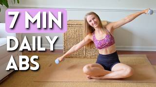 Try This 7 Minute DAILY ABS Workout With Dumbbells For A Crazy Burn! | AT HOME TOTAL CORE