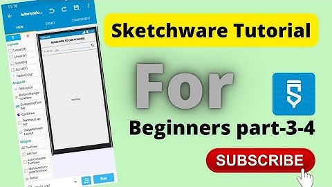 Sketchware Tutorial Part-3-4 for Beginners | Sketchware Pro.