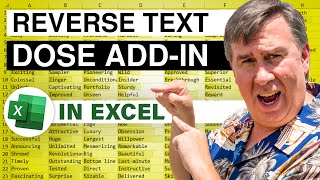 Excel How to Easily & Quickly Reverse Text in Excel - Episode 2508E