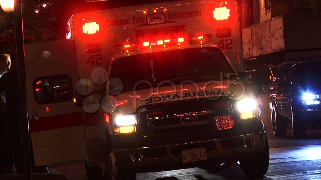 Ambulance With Lights Flashing On Street. Stock Footage YouTube