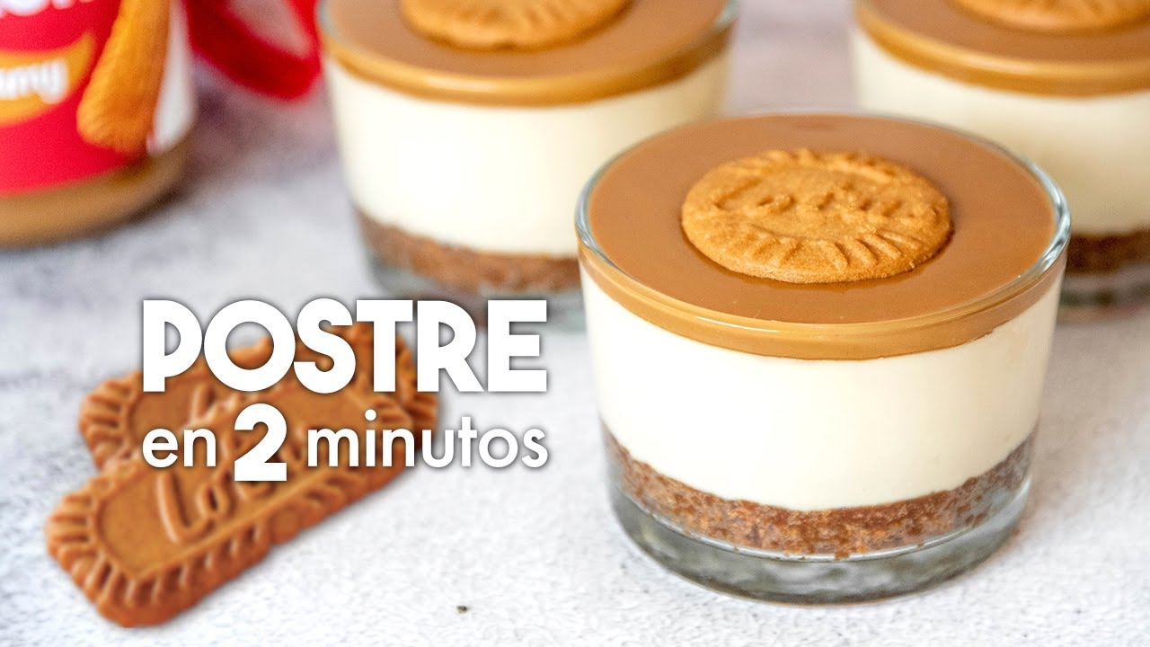 CHEESECAKE de LOTUS en VASITOS 🧡 | Postres SIN HORNO