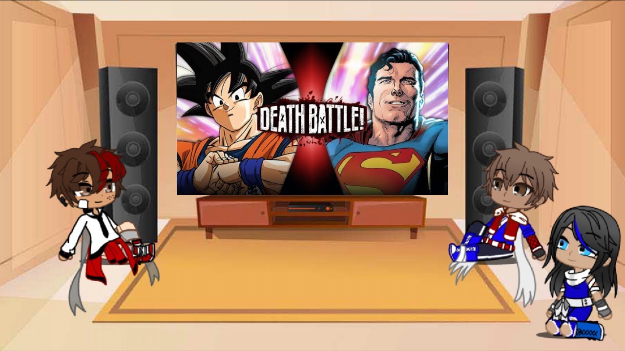 Me and my friends react to Goku vs Superman (1K Subscribers Special) || Gacha Club || GCMM