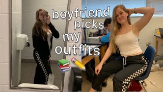 my boyfriend picks my outfits to school for a week