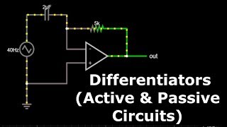 Differentiator- Op amp Differentiator (Active Differentiator)- Passive Differentiator (RC Circuit)