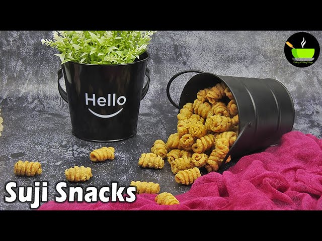 Suji Snacks Recipe | Tea Time Sooji Snacks | Instant Snacks | Diwali Snacks | Suji Twister Recipe | She Cooks