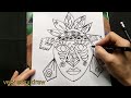 رسم قناع افريقي رسم الفن الافريقى اولى اعدادي 