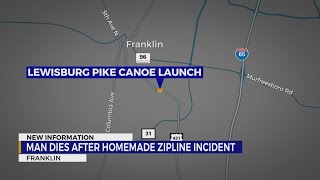 Man dies after homemade zipline incident