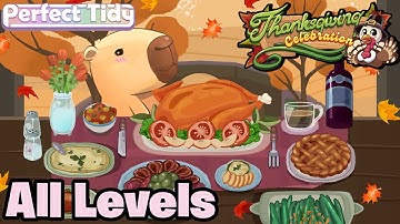 Perfect Tidy Event Thanksgiving Celebration - All Levels 1-9 Gameplay Walkthrough