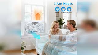 Review Beyond Breeze Window Fan Reversible Airflow, 9 Dual Window Fan With 3-Speed 3 Modes ...