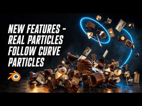 New feature real particles following a curve
