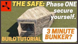 3 Minute Solo Bunker? Build FASTER and SAFER, - How to Start The Safe, Fresh Spawn Rust Base