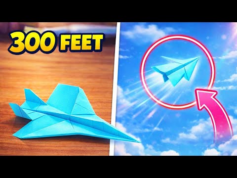 BEST Jet Paper Plane ✈️ Flies 300 FEET! (Easy SU-27 Tutorial)