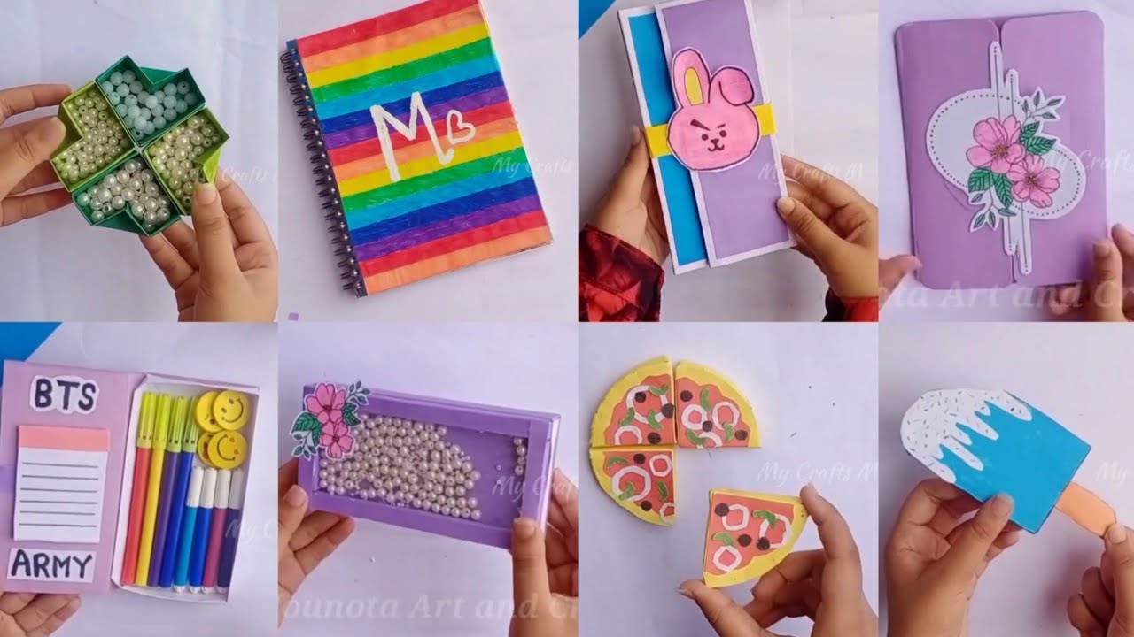 20+ Easy DIY Craft Ideas! Back to school supplies | Paper Craft | Easy ...