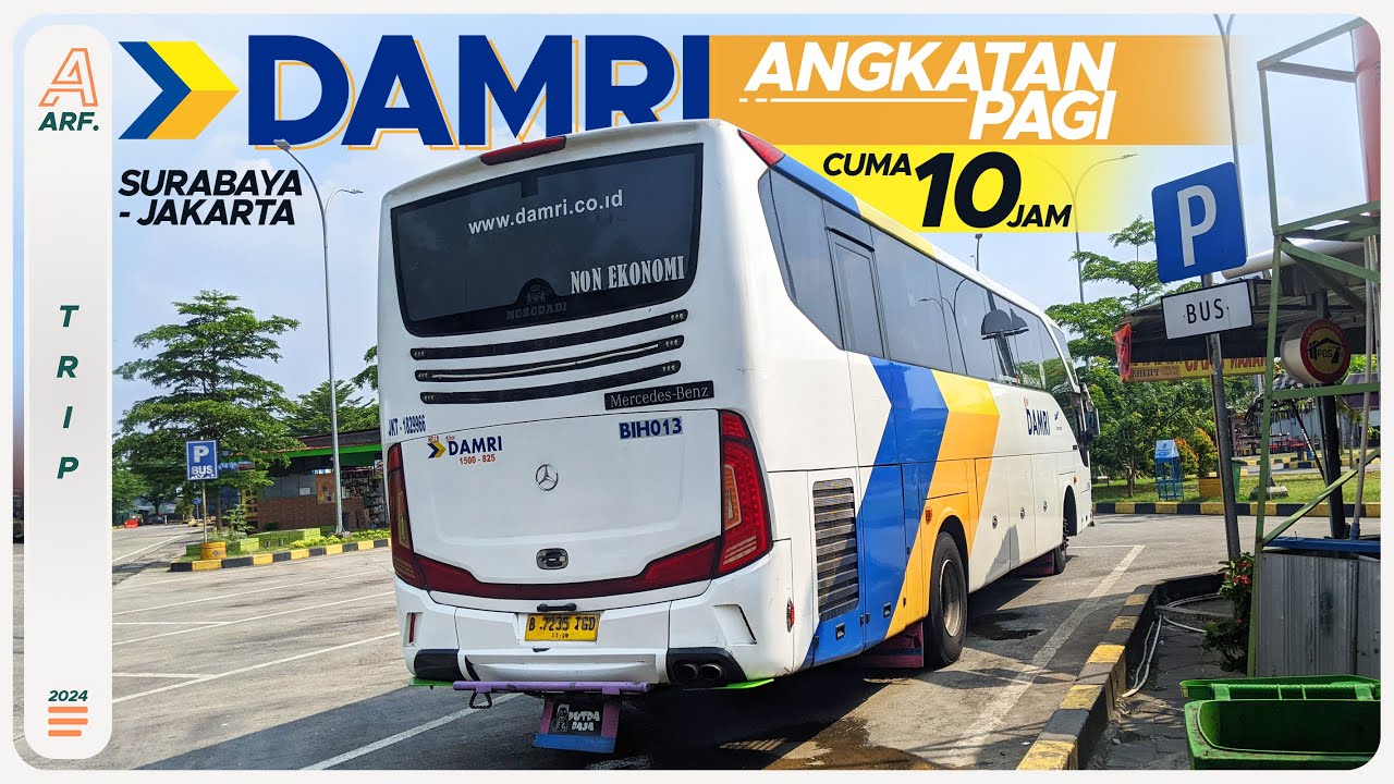 DAMRI ANGKATAN PAGI BANTER JUGA TERNYATA !! Trip Surabaya   Jakarta Naik DAMRI BIH013