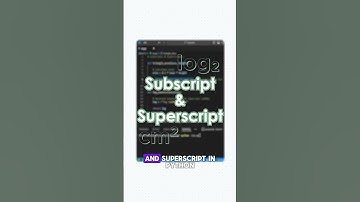 Python Subscript & Superscript | Productivity Tip #python #coding #programming #pythontutorial