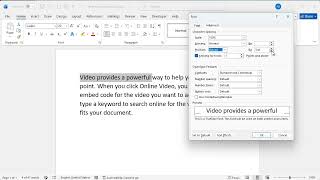 How to raise text position in word