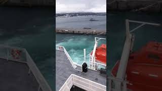 Aboard The Isle Of Man Steam Packet Ferry Ben My Chree Arriving Into The Port Of Douglas