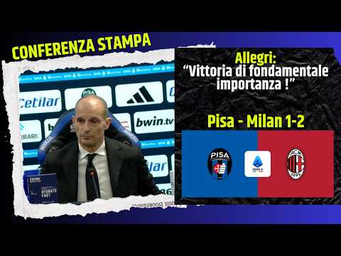 Video Allegri in conferenza stampa post Pisa-Milan 1-2