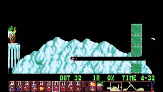 Holiday Lemmings 1993 - Flurry Level 10: '32 Lemmings Below Zero' (1993) [MS-DOS]