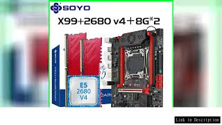 SOYO X99 C612chip Gaming Motherboard Set with Intel Xeon E5 2680 V4 CPU&amp; DDR4 ECC8G*2 2133MHz RAM M.