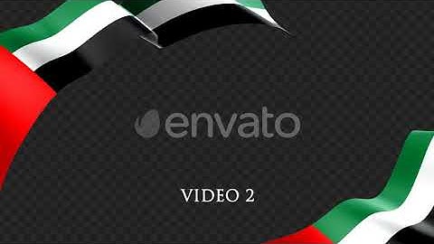 Long Flag United Arab Emirates | Motion Graphics - Envato elements