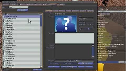 How to send a notecard in SecondLife.