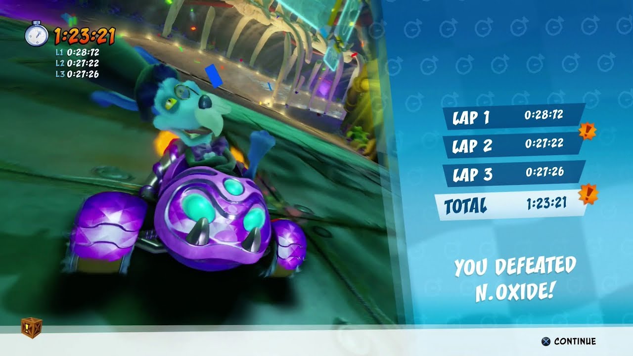 CTR Nitro Fueled - Oxide Time Trial #4: Roo's Tubes (