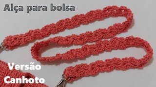 [versão Canhoto] Alça de crochê para BOLSA / Cinto de Crochê
