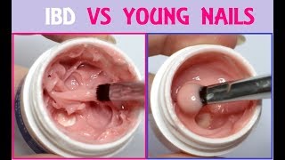 Young Nails Concealer Peach VS LED IBD Cover Gels, reverse pink white french