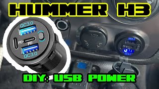 Hummer H3 - USB ports installation