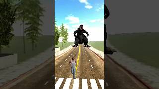 Godzilla final Attack Franklin in indian bike driving 3D #gta #indianbikesdriving3d #shorts