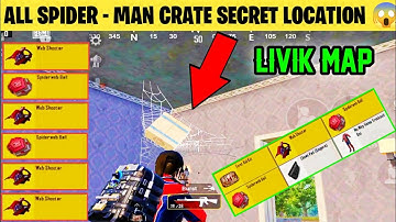 Livik All Secret Locations For Spiderman Crate In Bgmi(Pubg Mobile | Get Easily Spiderman Web Part2