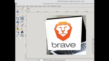GIMP Add Image to Laptop Screen