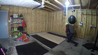 Building a DIY 8'x8' weightlifting platform and attaching Rogue R-3BT 30 timelapse
