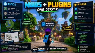 How to add Mods & Plugins together in Aternos (2026) | Arclight setup on aternos server #minecraft Guide