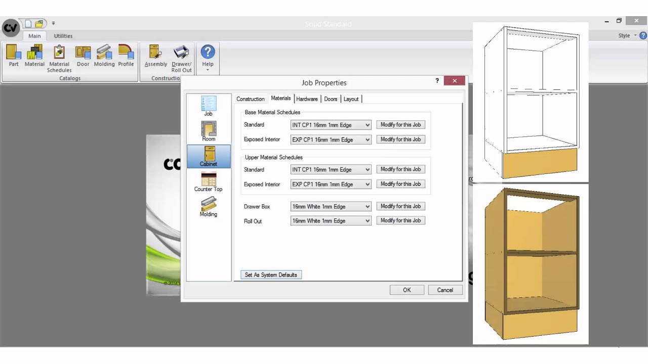 Cabinet Vision Tutorial Basics 1 Job Properties Youtube