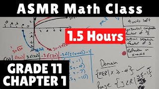 90 MIN OF RELAXING ASMR MATH CLASS - MALE WHISPERS - SHARPIE & PAPER SOUNDS - GRADE 11 - CHAPTER 1