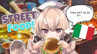 Italian Vtuber reacts to Street Food from around the world! 🎋
