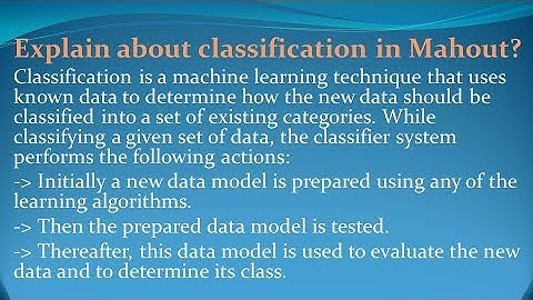 Apache Mahout Interview Questions and Answers for freshers and experienced– Part 2