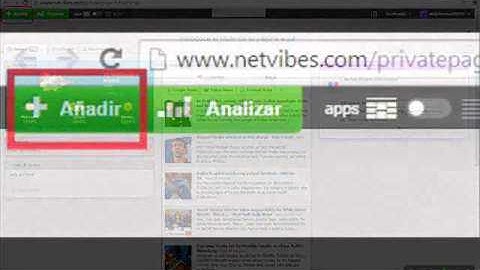 Funcionamiento de lectores RSS en linea Netvibes