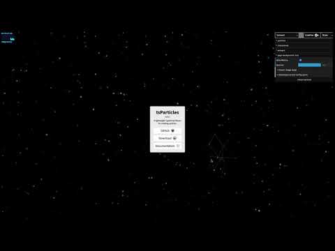 tsParticles - Mouse hover linked line